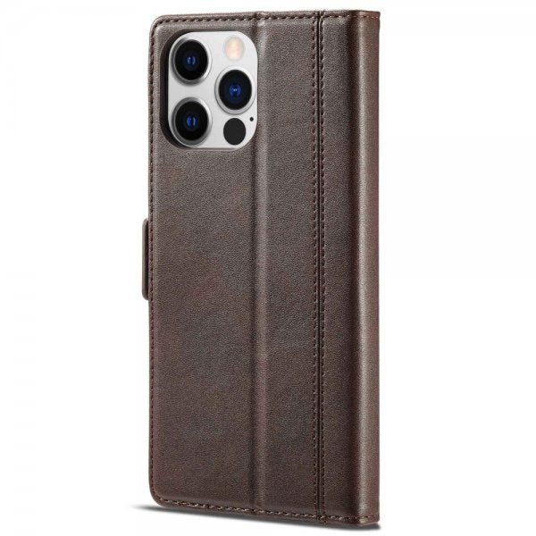 Lc.Imeeke iPhone 14 Pro Max Cover med Kortlomme Brun