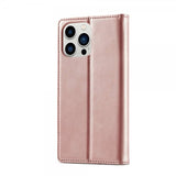 Lc.Imeeke iPhone 14 Pro Max Cover med Kortlomme Flip Rosa