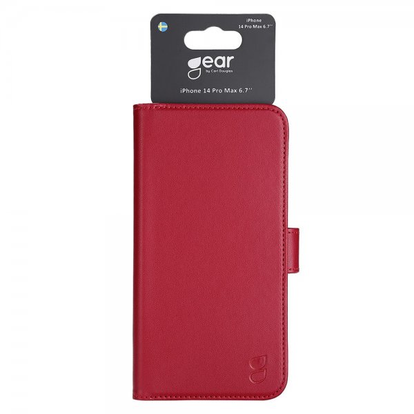 Gear iPhone 14 Pro Max Cover med Kortlomme Rød