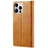 Lc.Imeeke iPhone 14 Pro Max Cover med Kortlomme Standerfunktion Lysebrun