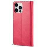 Lc.Imeeke iPhone 14 Pro Max Cover med Kortlomme og Standfunktion Magenta