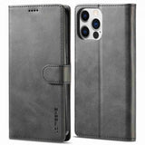 Lc.Imeeke iPhone 14 Pro Max Cover med Kortfag Stativfunktion Sort