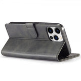 Lc.Imeeke iPhone 14 Pro Max Cover med Kortfag Stativfunktion Sort
