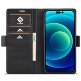 Lc.Imeeke iPhone 14 Pro Max Cover med Kortlomme Sort