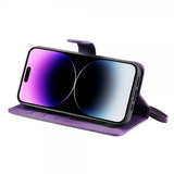iPhone 14 Pro Max Cover med Aftageligt Cover KT Leather Series-3 Lilla