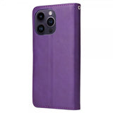iPhone 14 Pro Max Cover med Aftageligt Cover KT Leather Series-3 Lilla