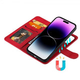 iPhone 14 Pro Max Cover med Aftageligt Cover KT Leather Series-3 Rød