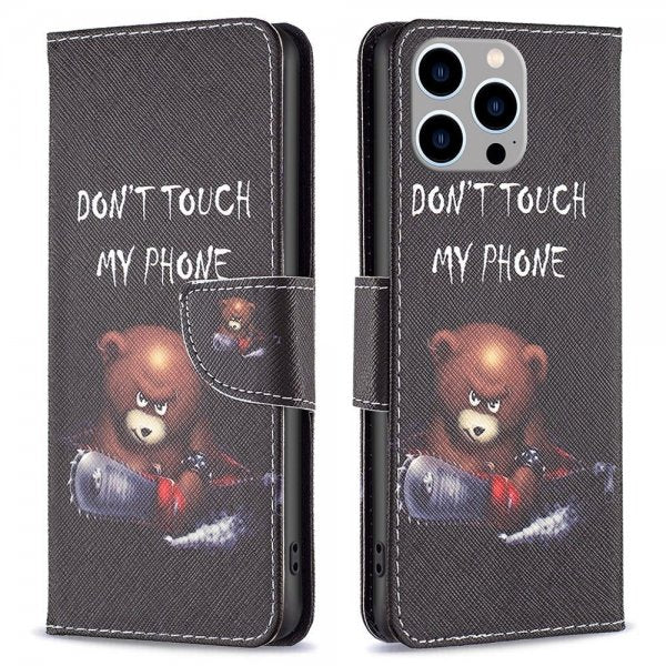 iPhone 14 Pro Max Cover Motiv Bjørn Don't Touch My Phone