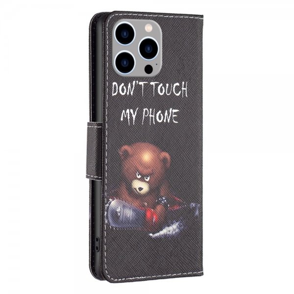 iPhone 14 Pro Max Cover Motiv Bjørn Don't Touch My Phone