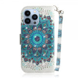 iPhone 14 Pro Max Cover Motiv Blå Mandala