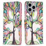 iPhone 14 Pro Max Cover Motiv Farverigt Træ