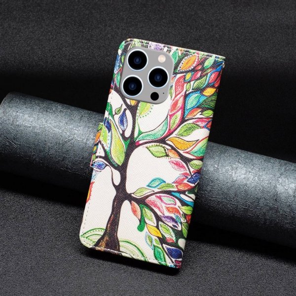 iPhone 14 Pro Max Cover Motiv Farverigt Træ