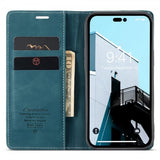 CaseMe iPhone 14 Pro Max Cover Retro Flip Petrol