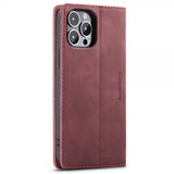 CaseMe iPhone 14 Pro Max Cover Retro Flip Rød