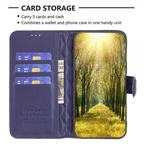 iPhone 14 Pro Max Cover Rombemønster Blå