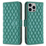 iPhone 14 Pro Max Cover Rombemønster Grøn