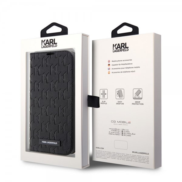 Karl Lagerfeld iPhone 14 Pro Max Cover Saffiano Monogram Sort