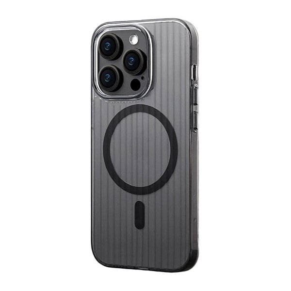 iPhone 14 Pro Max Cover Bølget MagSafe Sort