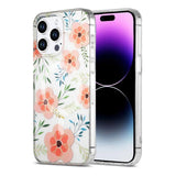iPhone 14 Pro Max Cover Blomstermønster MagSafe Rosa