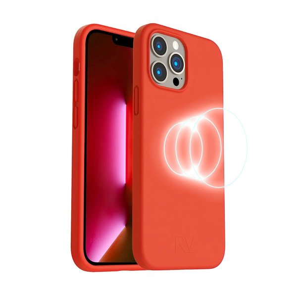 Rvelon iPhone 14 Pro Max Cover Silikone MagSafe Rosa