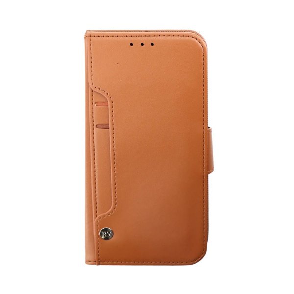 Rvelon iPhone 14 Pro Max Etui Udfoldeligt Kortrum Brun