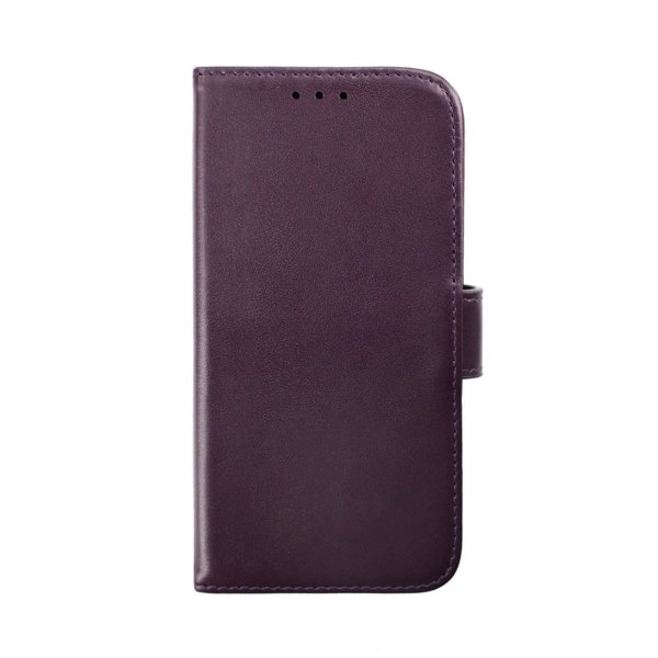Rvelon iPhone 14 Pro Max Etui Ægte Læder Lilla
