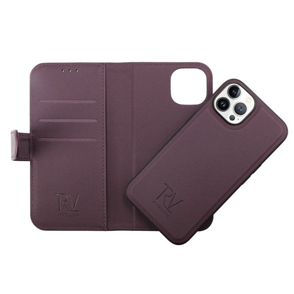 Rvelon iPhone 14 Pro Max Cover Magnetisk Aftageligt Cover Lilla