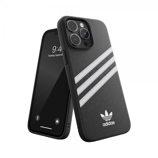 Adidas iPhone 14 Pro Max Cover 3 Stripes Snap Case Sort Hvid