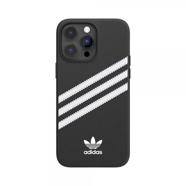 Adidas iPhone 14 Pro Max Cover 3 Stripes Snap Case Sort Hvid
