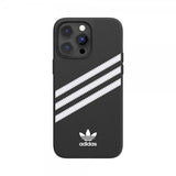 Adidas iPhone 14 Pro Max Cover 3 Stripes Snap Case Sort Hvid