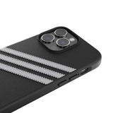 Adidas iPhone 14 Pro Max Cover 3 Stripes Snap Case Sort Hvid