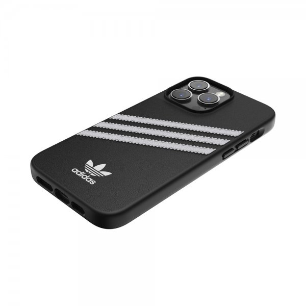 Adidas iPhone 14 Pro Max Cover 3 Stripes Snap Case Sort Hvid