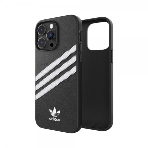 Adidas iPhone 14 Pro Max Cover 3 Stripes Snap Case Sort Hvid