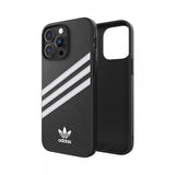 Adidas iPhone 14 Pro Max Cover 3 Stripes Snap Case Sort Hvid