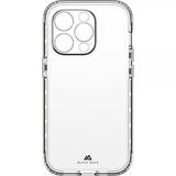 Black Rock iPhone 14 Pro Max Cover 360° Real Glass Case Sort Klar