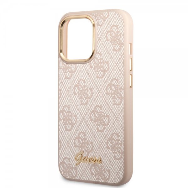 Guess iPhone 14 Pro Max Cover 4G Logo Rosa