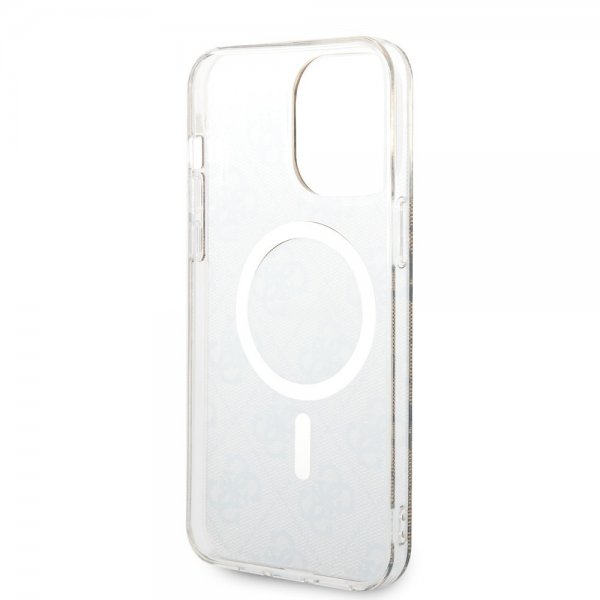 Guess iPhone 14 Pro Max Cover 4G Pattern MagSafe Brun