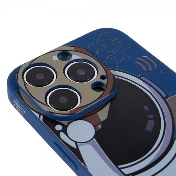 iPhone 14 Pro Max Cover Astronaut Blå Grå
