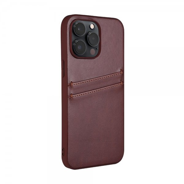 Buffalo iPhone 14 Pro Max Cover Bagside med Kortlommer Brun