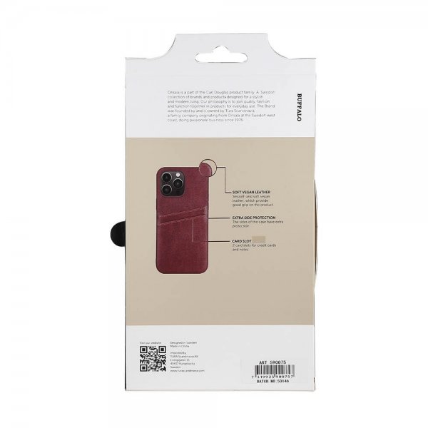 Buffalo iPhone 14 Pro Max Cover Bagside med Kortlommer Brun