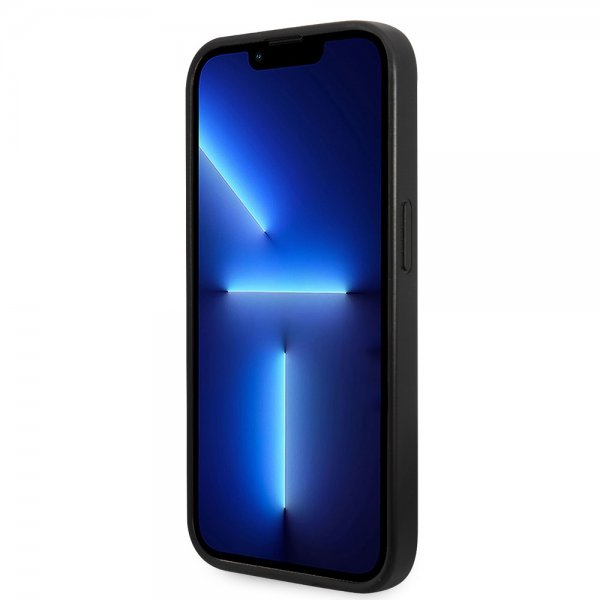 Guess iPhone 14 Pro Max Cover Bottom Stripe Metal Logo Grå