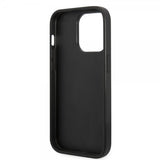 Guess iPhone 14 Pro Max Cover Bottom Stripe Metal Logo Grå