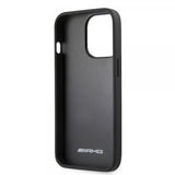 AMG iPhone 14 Pro Max Cover Carbon Effect Præget Logo Sort