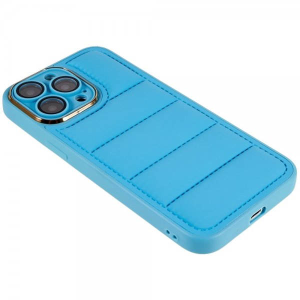 iPhone 14 Pro Max Cover Down Jacket Design Blå