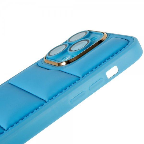 iPhone 14 Pro Max Cover Down Jacket Design Blå