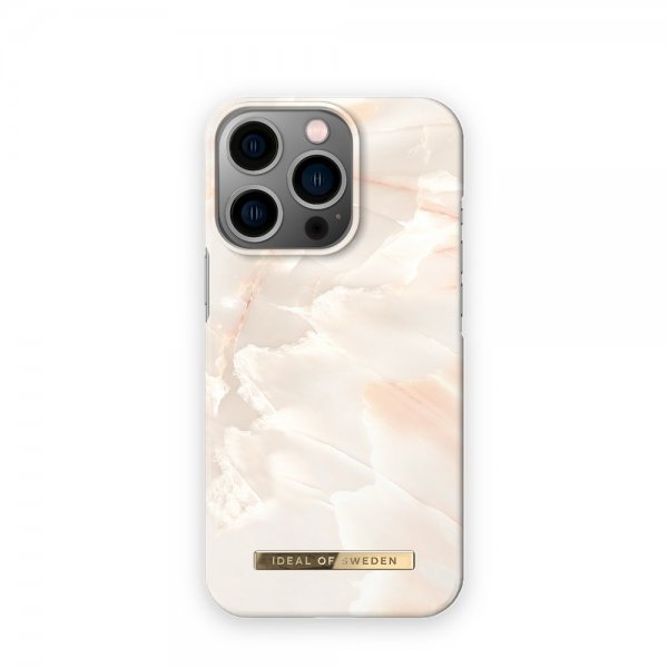 Ideal of Sweden iPhone 14 Pro Max Cover Fashion Case MagSafe Rose Pearl Marble