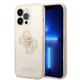 Guess iPhone 14 Pro Max Cover Fuld Glitter Guld