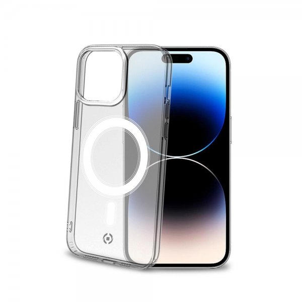 Celly iPhone 14 Pro Max Cover GELSKINMAG MagSafe Transparent