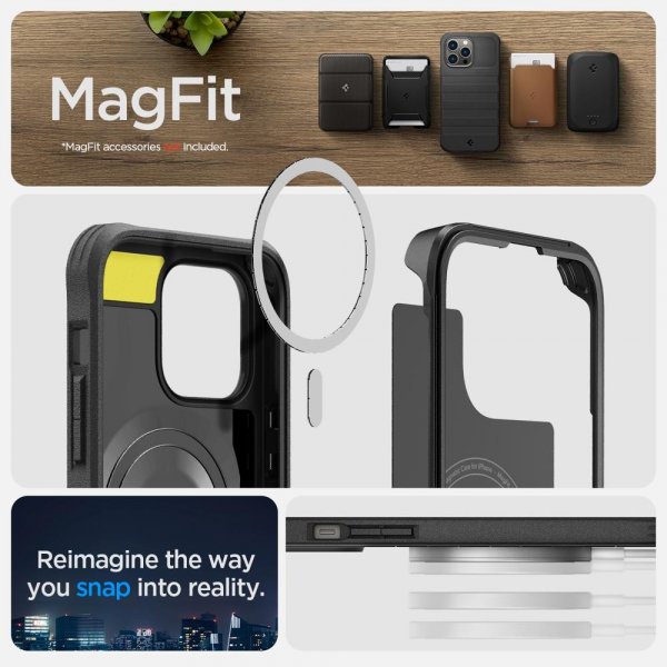 Spigen iPhone 14 Pro Max Cover Geo Armor 360 MagFit Sort