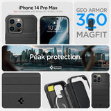 Spigen iPhone 14 Pro Max Cover Geo Armor 360 MagFit Sort